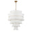 Crystorama Abigail 21 Light Chandelier, White/Brass/Gold