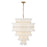 Crystorama Abigail 21 Light Chandelier, White/Brass/Gold