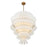 Crystorama Abigail 21 Light Chandelier, White/Brass/Gold