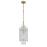 Crystorama Ackerly 1 Light Pendant, Aged Brass