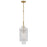Crystorama Ackerly 1 Light Pendant, Aged Brass