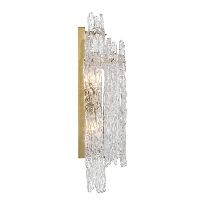 Crystorama Ackerly 3 Light Sconce, Aged Brass
