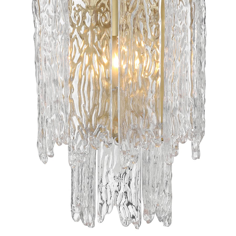 Crystorama Ackerly 3 Light Sconce, Aged Brass