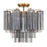 Crystorama Addis 4 Lt Semi Flush, Gray/Brass/Gold/Smoke
