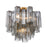 Crystorama Addis 4 Lt Semi Flush, Gray/Brass/Gold/Smoke