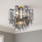 Crystorama Addis 4 Lt Semi Flush, Gray/Brass/Gold/Smoke