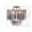 Crystorama Addis 4 Lt Semi Flush, Gray/Brass/Gold/Smoke