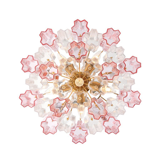 Crystorama Addis 4 Lt Semi Flush, Aged Brass/Gold/Spring