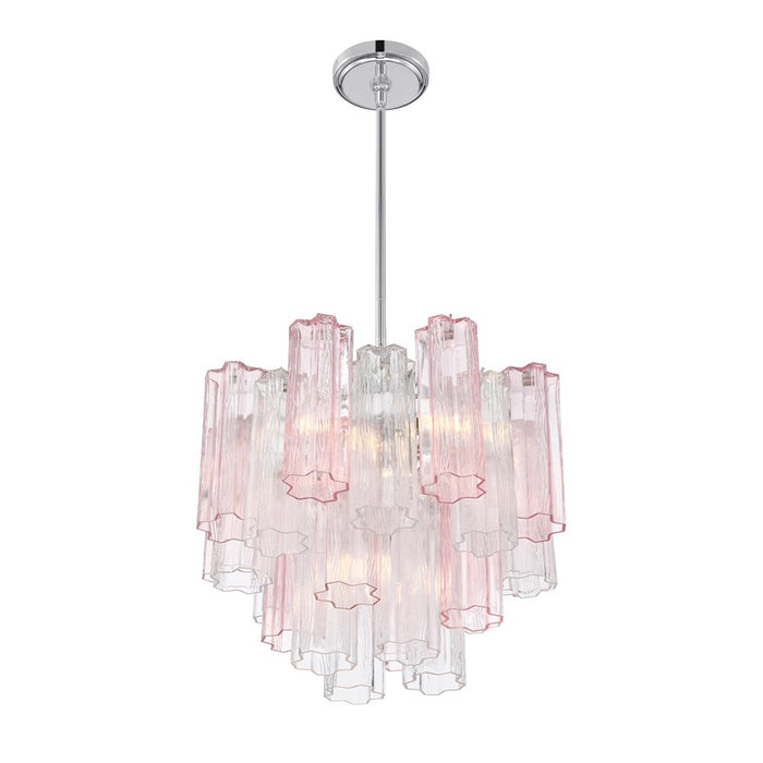 Crystorama Addis 4 Light Mini Chandelier, Chrome/Spring