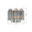 Crystorama Addis 2 Light 12" Sconce, Gray/Brass/Gold/Smoke