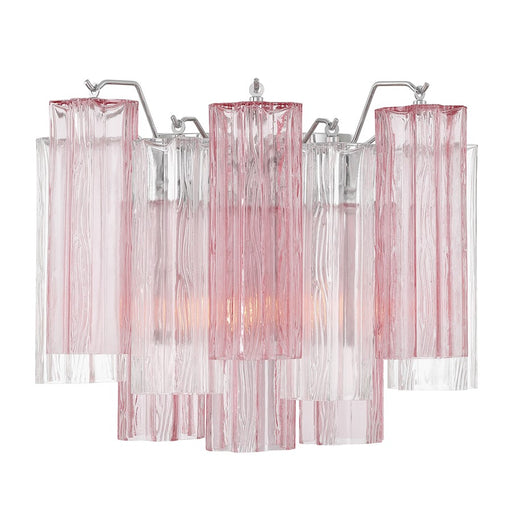 Crystorama Addis 2 Light 12" Sconce, Chrome/Spring