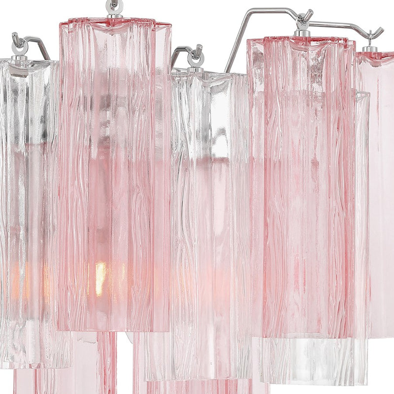 Crystorama Addis 2 Light 12" Sconce, Chrome/Spring