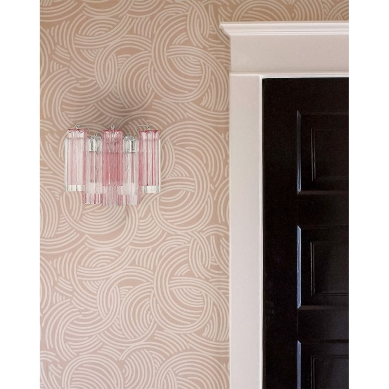 Crystorama Addis 2 Light 12" Sconce, Chrome/Spring