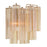 Crystorama Addis 2 Light Sconce, Aged Brass/Tronchi Glass Amber