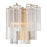 Crystorama Addis 2 Light Sconce, Aged Brass/Tronchi Glass Autumn