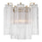 Crystorama Addis 2 Light Sconce, Aged Brass/Tronchi Glass Clear - ADD-303-AG-CL