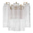 Crystorama Addis 2 Light Sconce, Aged Brass/Tronchi Glass Clear