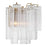Crystorama Addis 2 Light Sconce, Aged Brass/Tronchi Glass Clear