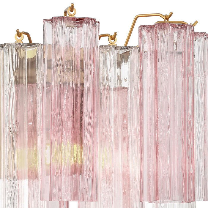 Crystorama Addis 2 Light Sconce, Brass/Gold/Spring