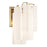 Crystorama Addis 2 Light Sconce, Aged Brass/Tronchi Glass White