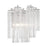 Crystorama Addis 2 Light Sconce, Chrome/Tronchi Glass Clear