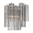 Crystorama Addis 2 Light Sconce, Chrome/Tronchi Glass Smoke