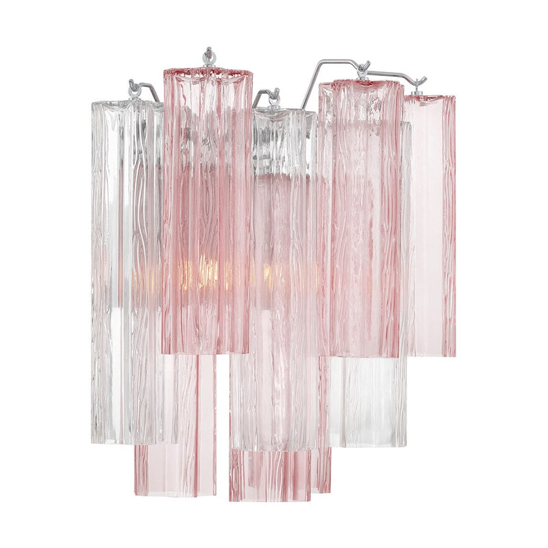 Crystorama Addis 2 Light 15" Sconce, Chrome/Spring