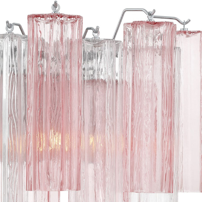 Crystorama Addis 2 Light 15" Sconce, Chrome/Spring