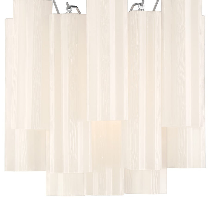 Crystorama Addis 2 Light Sconce, Chrome/Tronchi Glass White