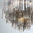 Crystorama Addis 6 Light Chandelier, Gray/Brass/Gold/Smoke