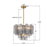 Crystorama Addis 6 Light Chandelier, Gray/Brass/Gold/Smoke