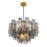 Crystorama Addis 9 Light Chandelier, Gray/Brass/Gold/Smoke