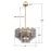Crystorama Addis 9 Light Chandelier, Gray/Brass/Gold/Smoke