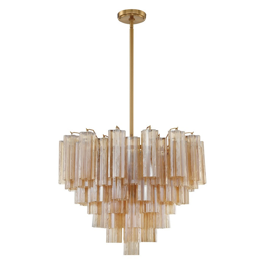 Crystorama Addis Chandelier, Brass