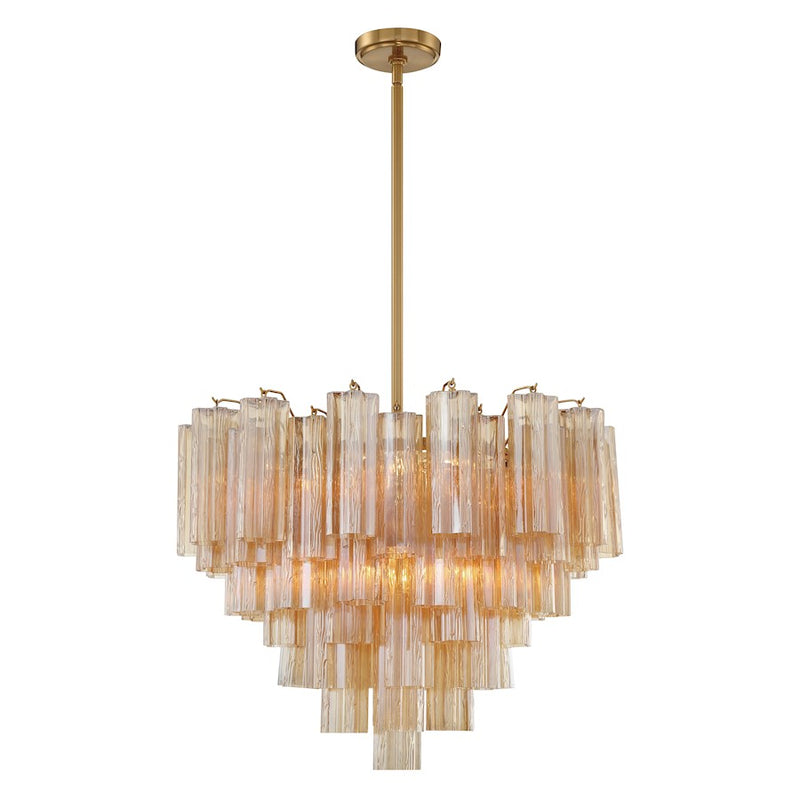 Crystorama Addis Chandelier, Brass