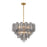 Crystorama Addis 12 Light Chandelier, Gray/Brass/Gold/Smoke - ADD-312-AG-SM