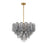 Crystorama Addis 12 Light Chandelier, Gray/Brass/Gold/Smoke