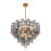 Crystorama Addis 12 Light Chandelier, Gray/Brass/Gold/Smoke