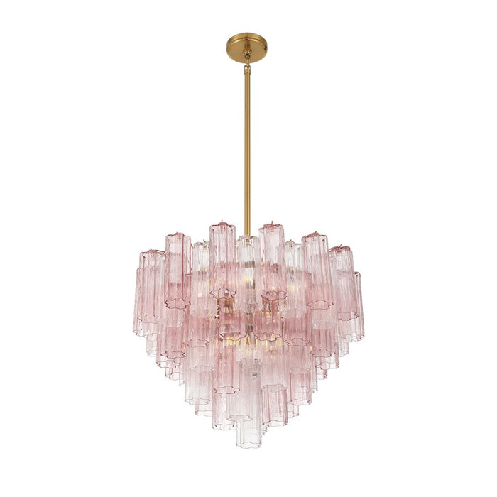 Crystorama Addis 12 Light Chandelier, Brass/Gold/Spring