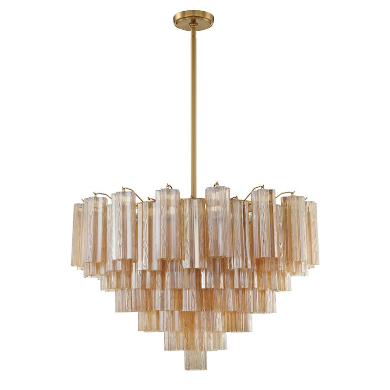 Crystorama Addis Chandelier, Brass