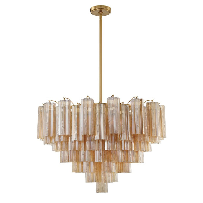 Crystorama Addis Chandelier, Brass