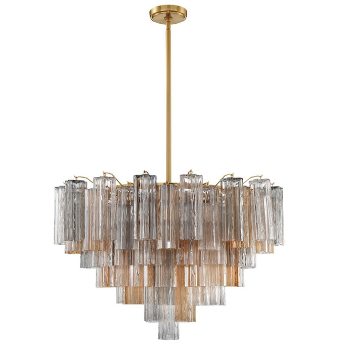 Crystorama Addis Chandelier, Brass