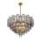 Crystorama Addis 16 Light Chandelier, Gray/Brass/Gold/Smoke