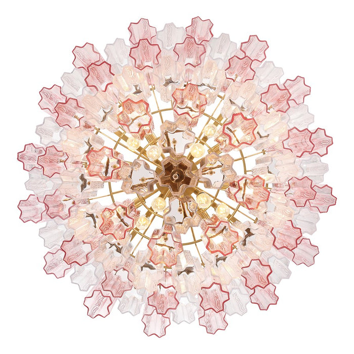 Crystorama Addis 16 Light Chandelier, Brass/Gold/Spring