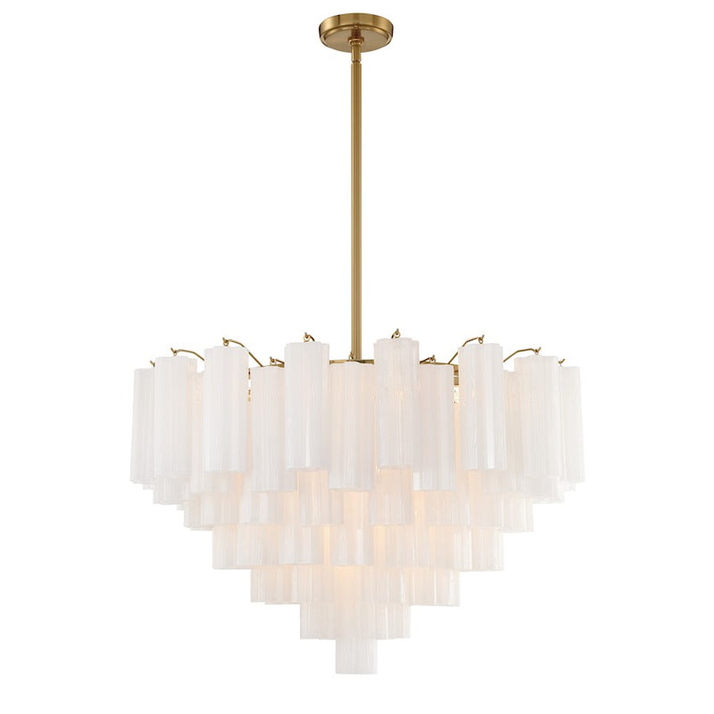 Crystorama Addis Chandelier, Brass