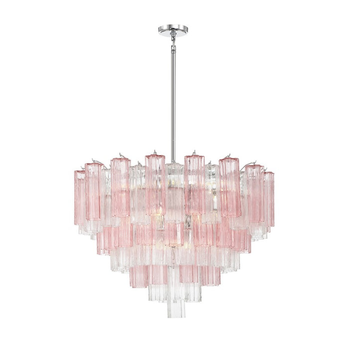 Crystorama Addis 16 Light Chandelier, Chrome/Spring - ADD-316-CH-SP