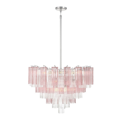 Crystorama Addis 16 Light Chandelier, Chrome/Spring