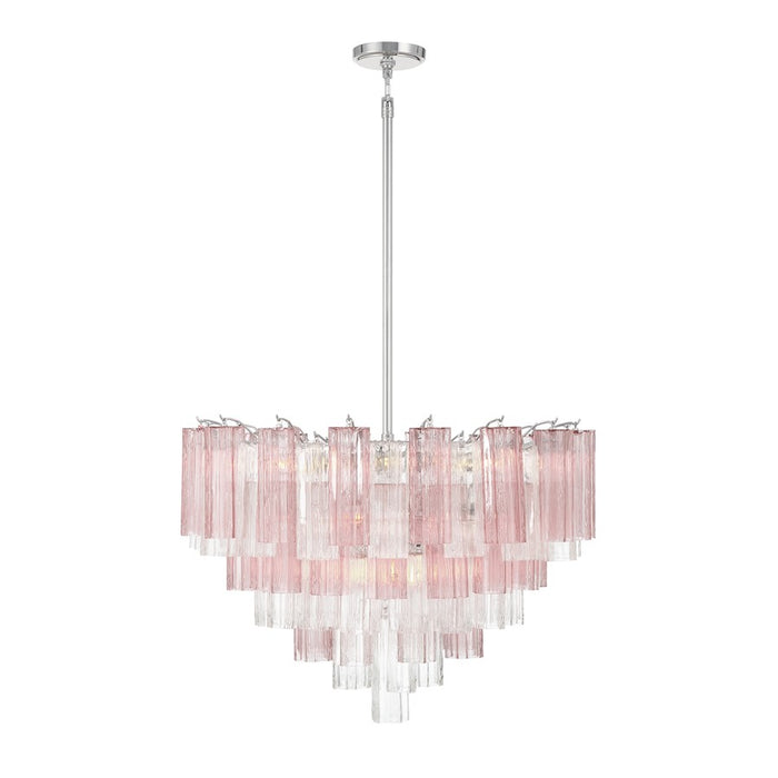 Crystorama Addis 16 Light Chandelier, Chrome/Spring