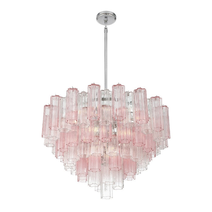 Crystorama Addis 16 Light Chandelier, Chrome/Spring