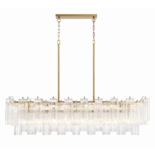 Crystorama Addis 14 Light Chandelier, Aged Brass/Clear